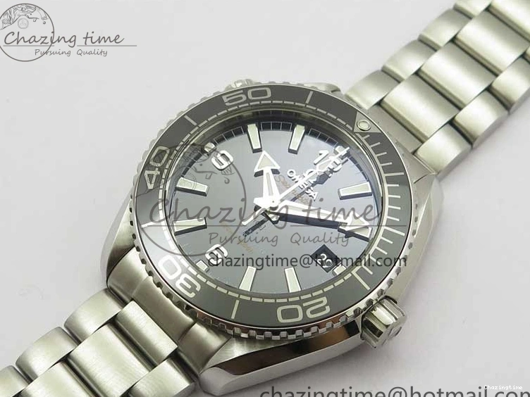 0217 Planet Ocean 39.5mm Black Ceramic Bezel SS VSF 1:1 Best Edition Black Dial on SS Bracelet A Stretchable 7890